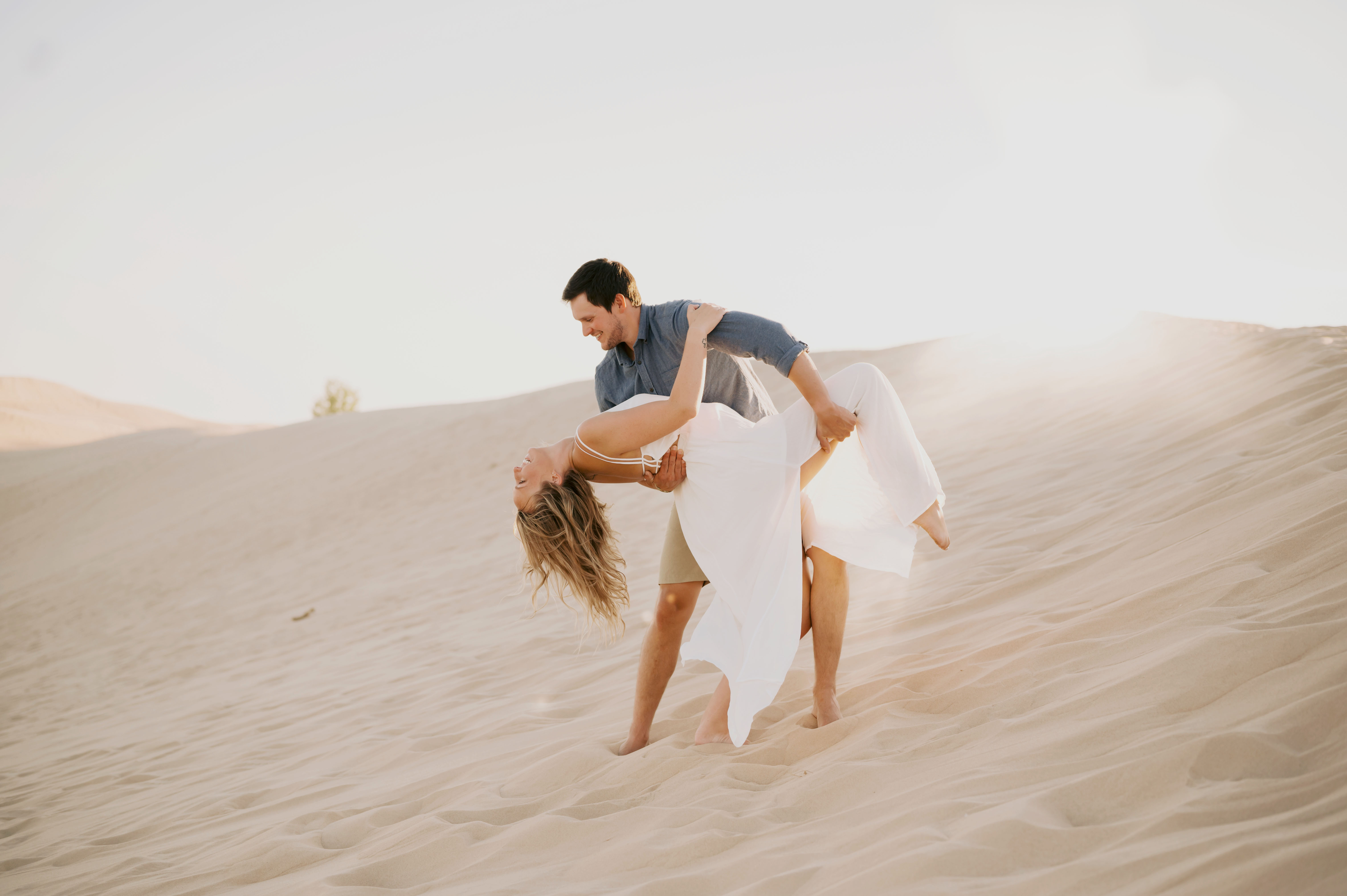 Silver lake sand dune engagement pictures